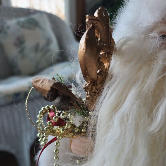 Vintage Old World Father Christmas Kris Kringle Santa Claus Figurine Tree Topper - Picture 6 of 10